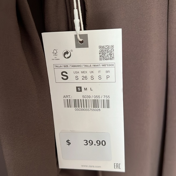 Brand new brown Zara palazzo pants - Picture 3 of 3